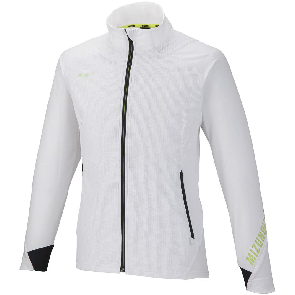 Mizuno Hybrid Stretch Training Highly Size M Men's Jacket, Breathable, White, (32MC2031)