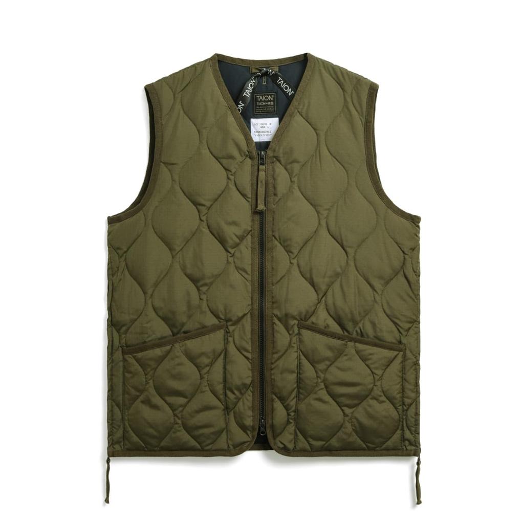 Taion Unisex Military Zip Down Vest V-Neck 001ZML-1