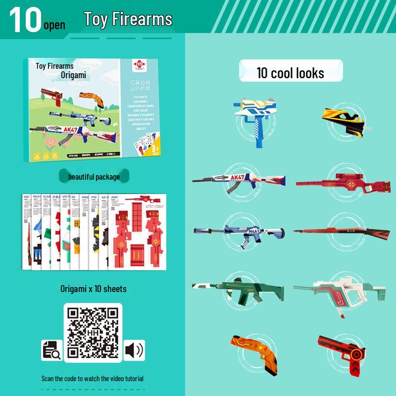 

Книга-оригамі 3D Паперові літачки для дітей: Навчальний DIY Набір з кольоровим папером для розвитку творчого мислення