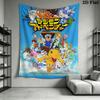 Digimon Heroes Epic Battles Await Tapestry Fashion Print Background Cloth Wall Covering Decoration Atmospheric Background Cloth Home Decor