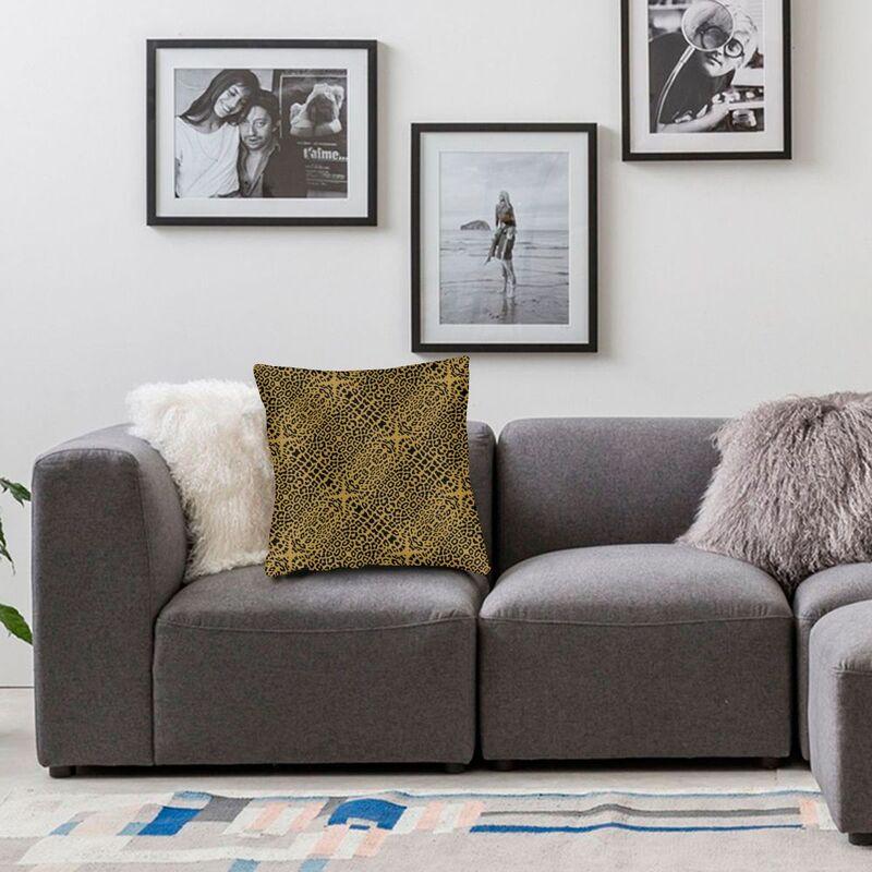 Leopard Skin Cushion Cover 40X40 Decoration 3D Print Throw Pillow For Sofa Two Side