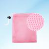 Fluorescent Pink Drawstring Mesh Bags, Polyester Reinforced Filtration Net Bags