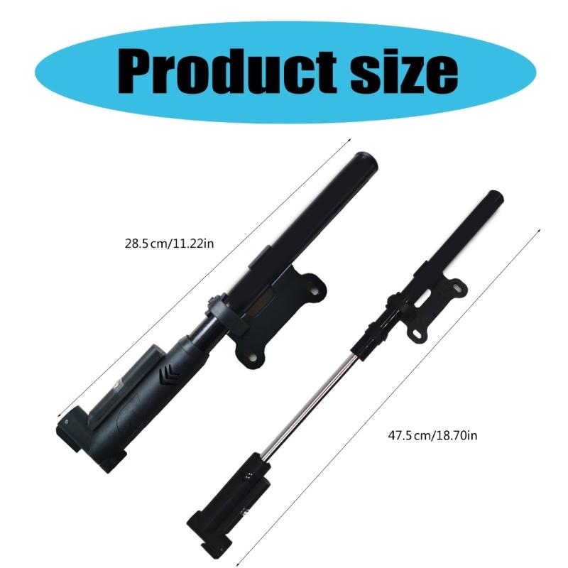 Portable Bicycles Tire Pump with Barometers High Pressure Hand Pump Small Bike Pump Cycling Tire Pump for Mountain Bikes