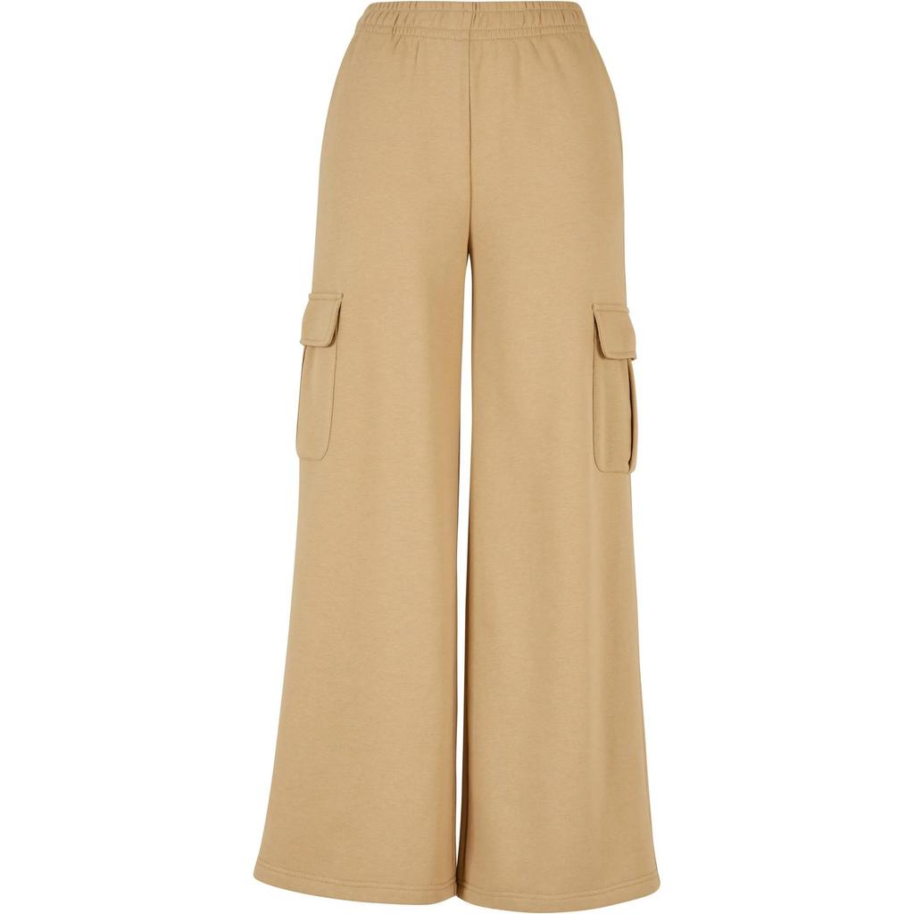 Urban Classics Womens/Ladies Terrycloth High Waist Wide Leg Cargo Trousers