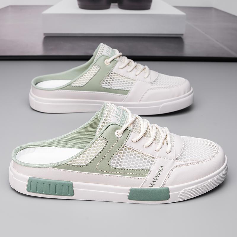 Superstora Sandaler 2025 Sommar Nya Herrskor Perforerad Mesh Tofflor, Andningsbara Utomhusskor för Sport och Fritid Halvtofflor