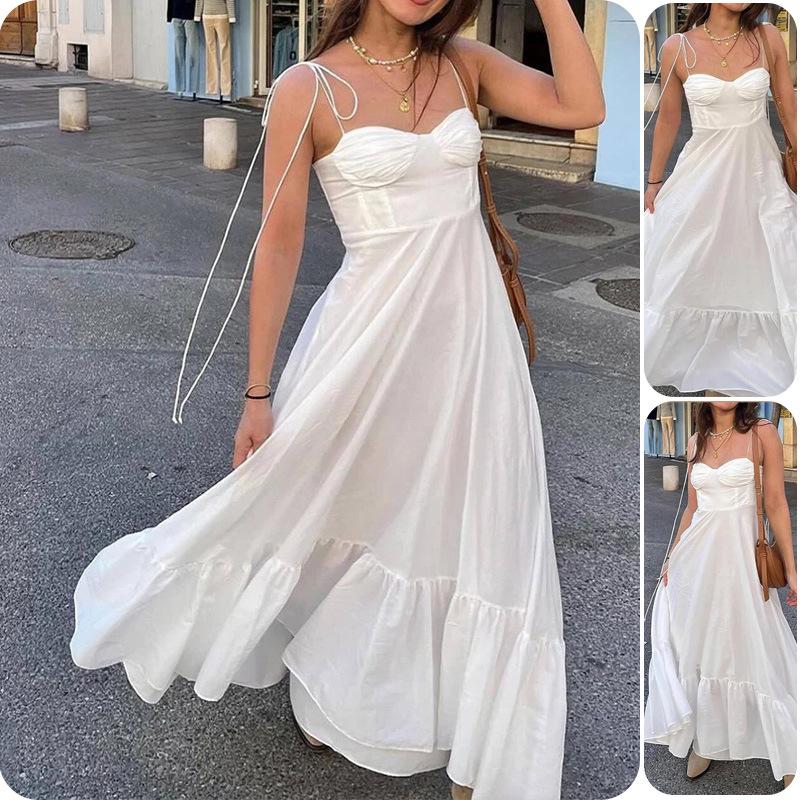 Spring 2026 European American Fashion High Waist Strapless Bandage Dress: Sexy & Versatile Solid Color Design for Women.