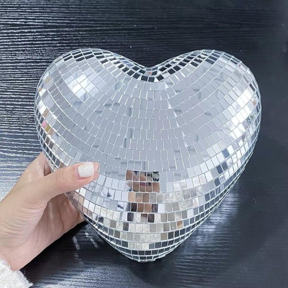 Lightweight Heart-Shaped Pendant Reflective Disco Ball Ornaments Disco Ball Decorations Garden