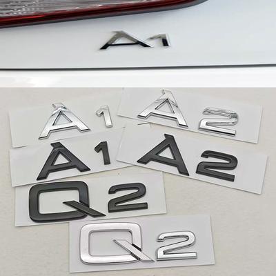 3D ABS Litery Samochodowe Logo A1 A2 Q2 Naklejki na Tylną Klapę Bagażnika Do A1 A2 Q2 Akcesoria do Oznaczania Tyłu Samochodu