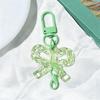 Transparent Acrylic Bow Keyring for Girls' Bags - DIY Pendant Accessory Small Gift