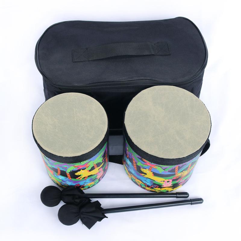 

Children s Bongo Drums with Bag - Kindergarten Chest Connected Drum for Dance Performance 31.5 x 15.5 x 16 cm
