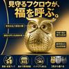 Hyack Owl Figurine, Lucky Charm, Feng Shui, Gold, Gift, Amulet, Talisman, Ornament (Gold) [Parallel Import]
