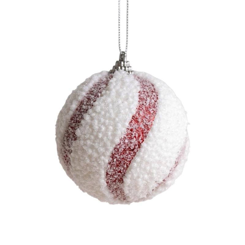 8cm Shatterproof Foam Decorative Baubles Ball Ornament Christmas Tree Decorations for Wreath Mantels Embellishments