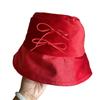 Fisherman Bowknot Cap Solid Color Bucket Hat Sun Protection Breathable Gift