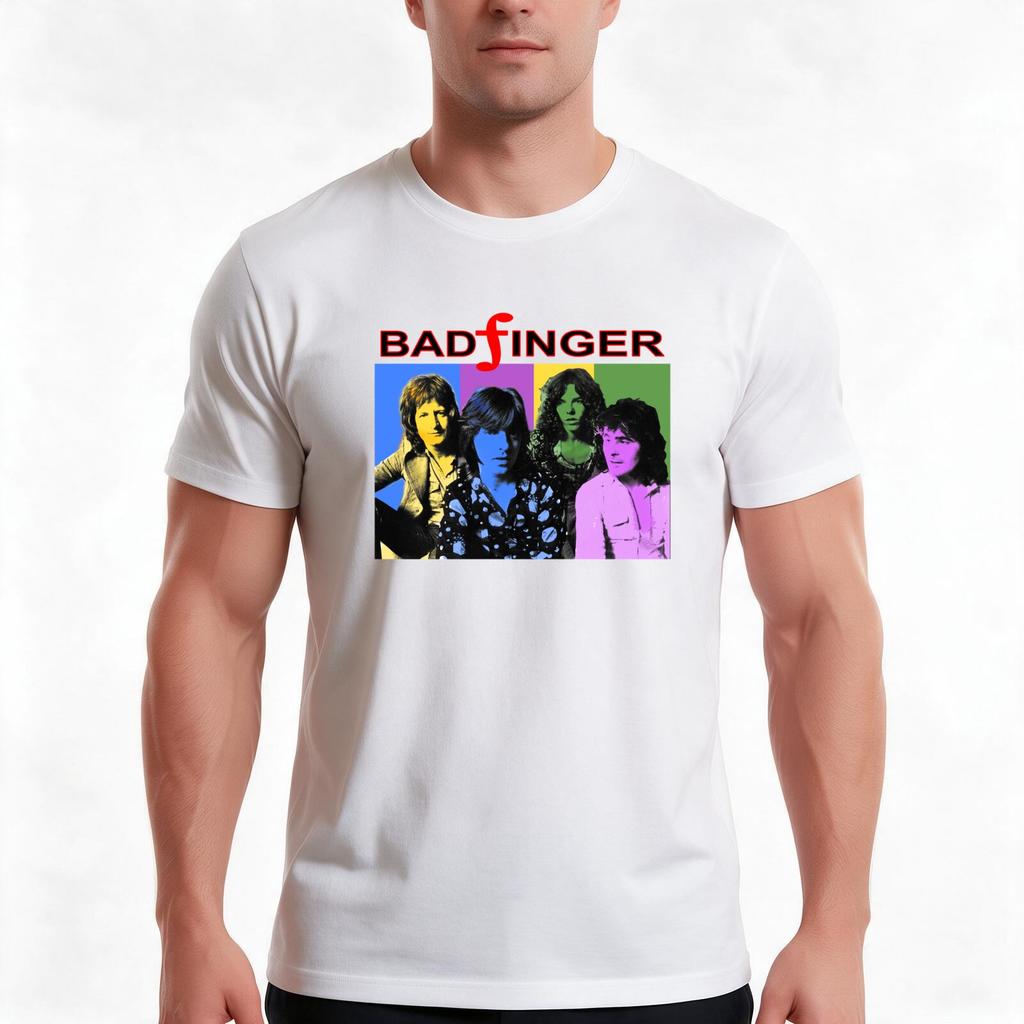 Badfinger Band Tshirt Summer Casual Cotton Tee Oversized Streetwear Tops Vintage Graphic Print Loose Fit Short Sleeve