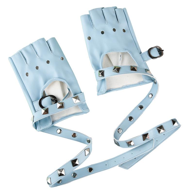Women's Half-Finger Steel Pole Dance Gloves for Nightclub and Fashion Shows