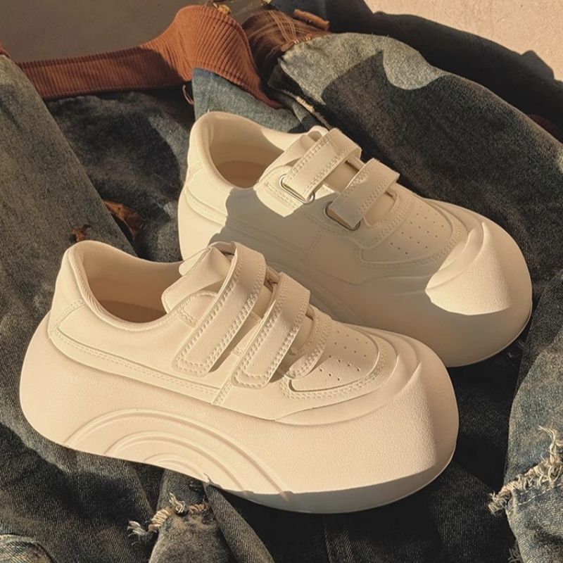 Damen Plateau-Erhöhungsschuhe Kinder neue Frühling und Sommer vielseitige Klettverschluss Damenschuhe Sport- und Freizeitschuhe