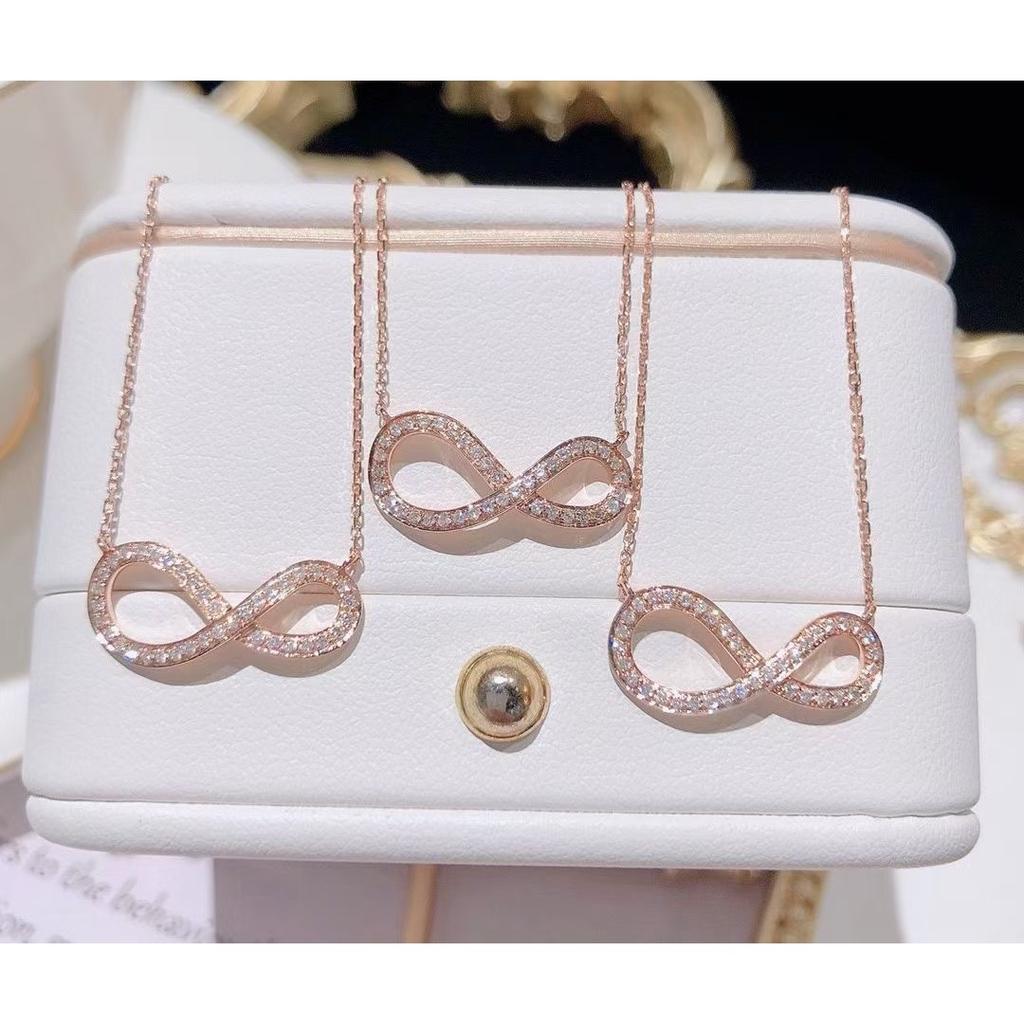 Necklace for Women's Light Luxury Niche Design Ins Simple Temperament Singapore Double Ring Collarbone Chain