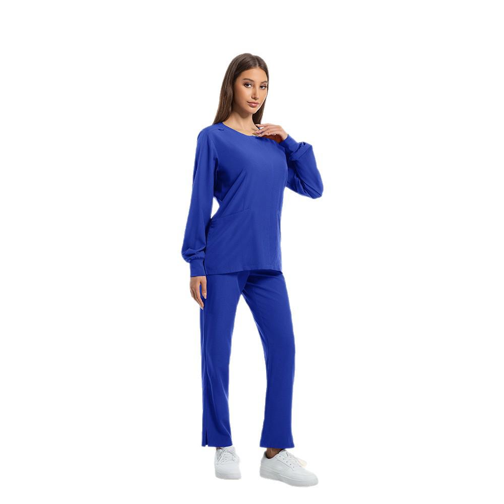 Women's Long Sleeve Stretch Scrub Set - Washable Nurse or Doctor Uniform