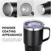 30oz Tumbler with Handle Lid,Stainless Steel Insulated Travel Coffee Mug,Spill Proof Double Wall Metal Cup,Keeps Drink Hot/Cold