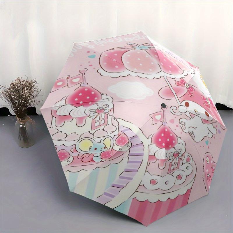 Cartoon My Melody Automatic Opening and Closing Umbrella - Suitable for Various Occasions, Outdoor Activities, Lightweight and Durable Automatic Foldi