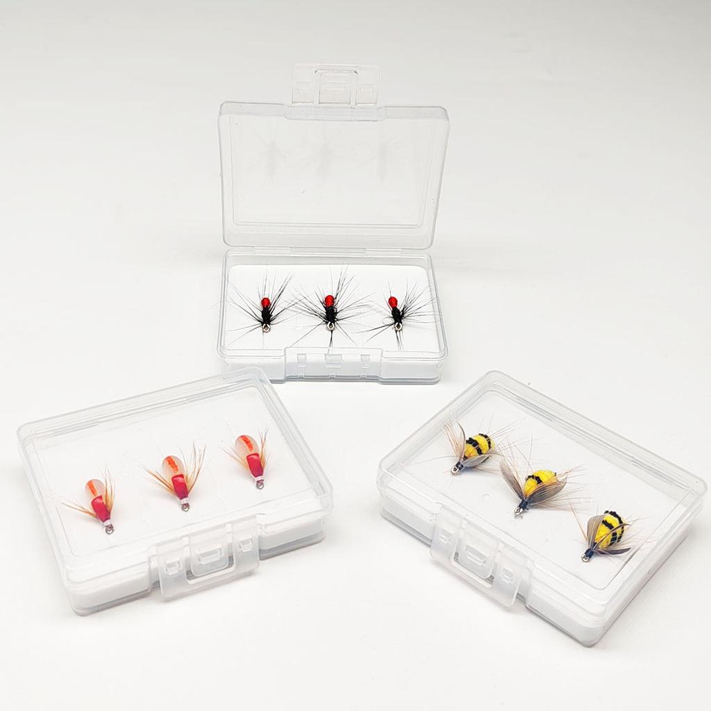 9Pcs-3 Boxs Bundle Fly Fishing Flies 3 different styles Wet Flies Bait Nymph Lure Flies for Flishing Trout/Carp Artificial Lure