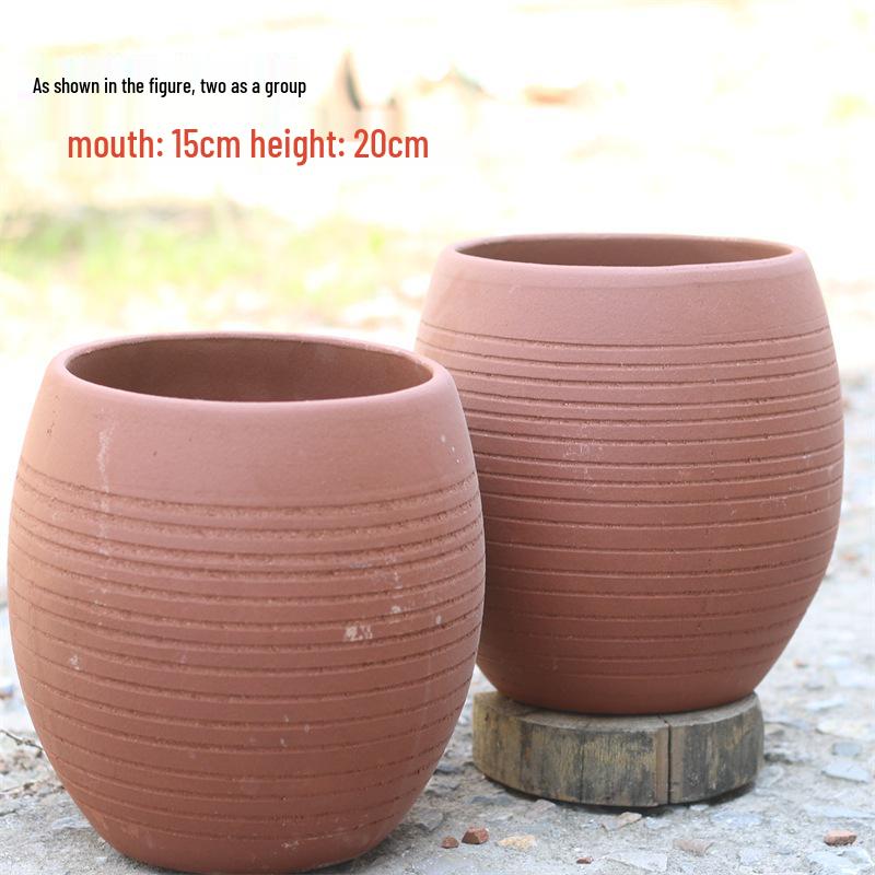 Retro Extra Large Coarse Terracotta Planter for Courtyard or Balcony