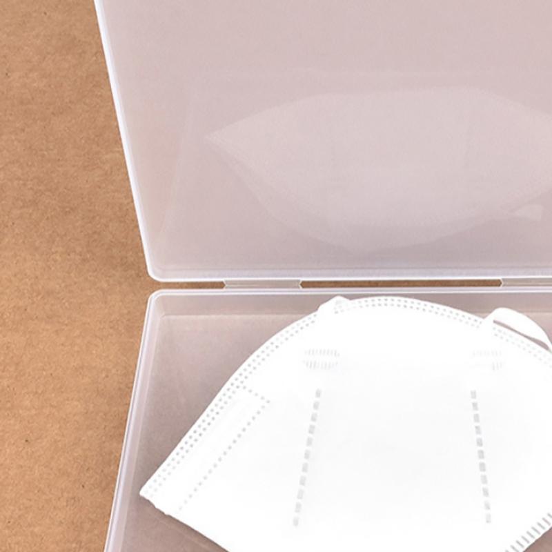 1 Stück Kunststoff Transparente Box zur Maskenaufbewahrung Box Große Größe Aufbewahrung für kleines Zubehör Mattierte Kunststoffbox
