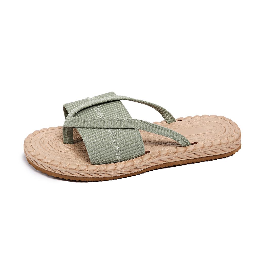 Fashion Outer Wear Lightweight Slippers Casual Sandals Slippers Slides Women Ladies Slippers Summer Cross Drag Fashion Hemp Rope Shoes