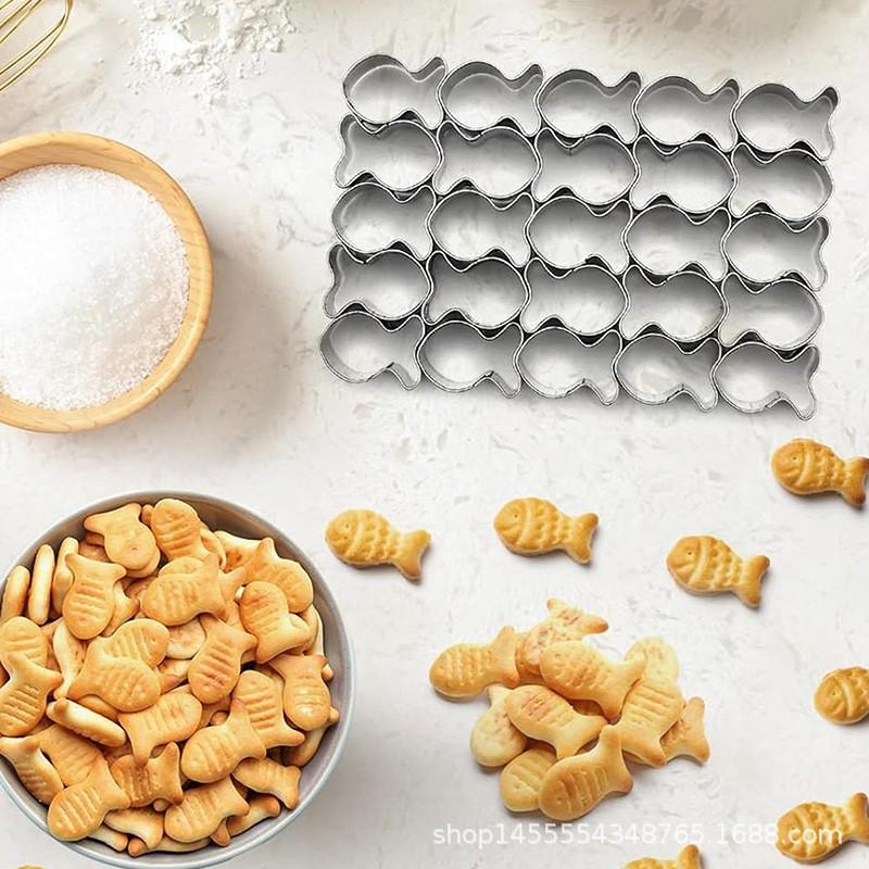 Even Mini Fish Biscuit Mold, Small Goldfish Stainless Steel Biscuit Mold, Fish-shaped Food, Small Snacks, Baking Mold