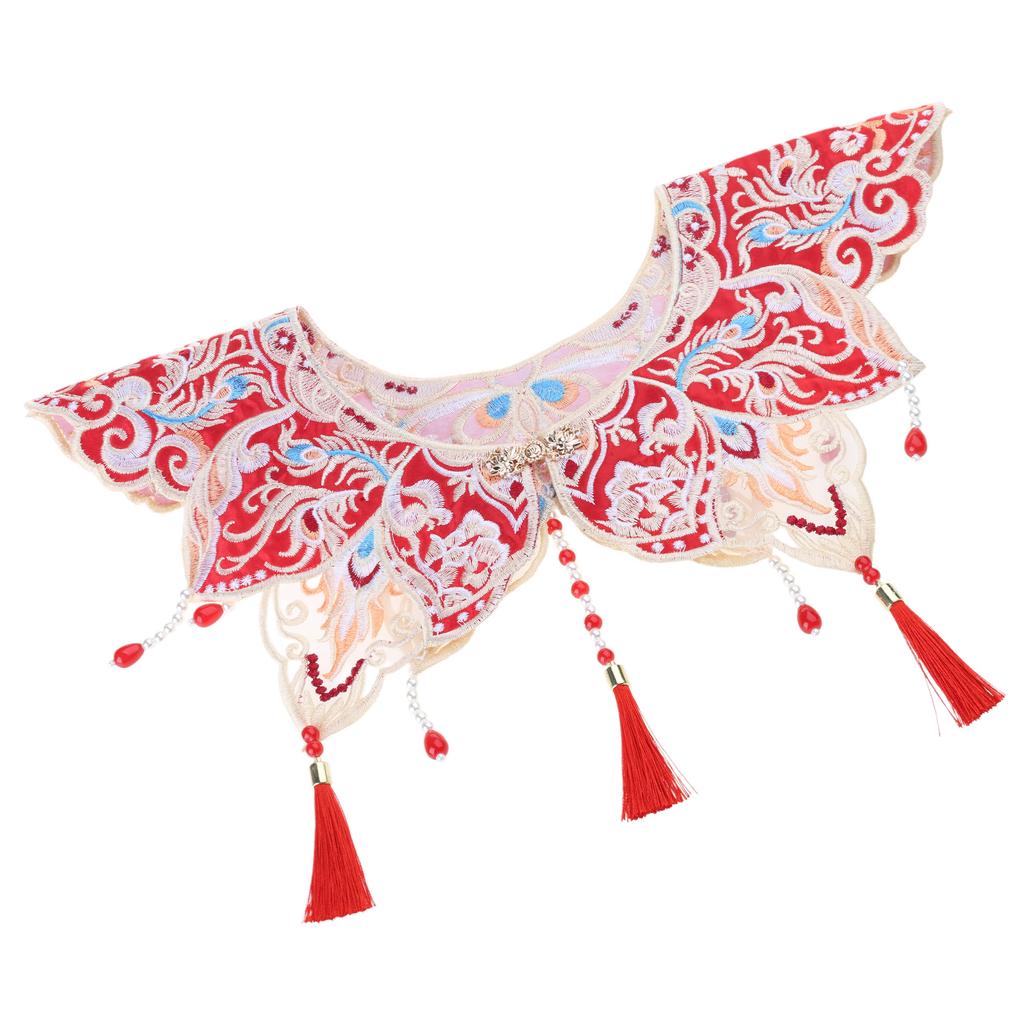 Ethnische Fransen-Kunstkragen Dekorative Halbschulterstola Wolken-Schulterkragen für Chinesische Antike Kostüm Festival Halskette