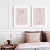 Woman One Line Drawing Art Canvas Painting Abstract Female Nude Pink Poster Woman Body Minimalist Print Nordic for Home Decor