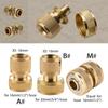 Brass Garden Hose Quick Connector Water Pipe Tap Adaptor Fitting for 1/2"3/4"3/8"1/4" Irrigation Tube Water Stop Repair Joints