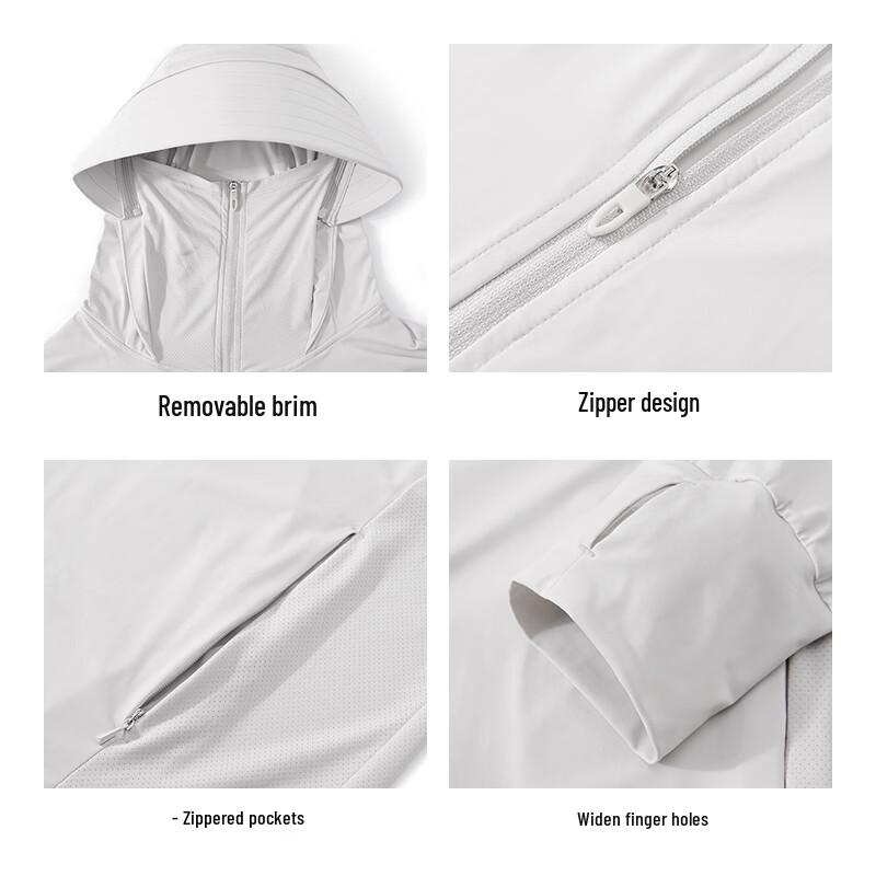 JEEP Men's Ice-Feel UV Protection Sun Jacket with Detachable Hood