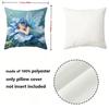 Fairy In Blue Flower Throw Pillow Covers Pattern Cushion Cover Suitable For Sofa Bedroom Car Pillow Cover