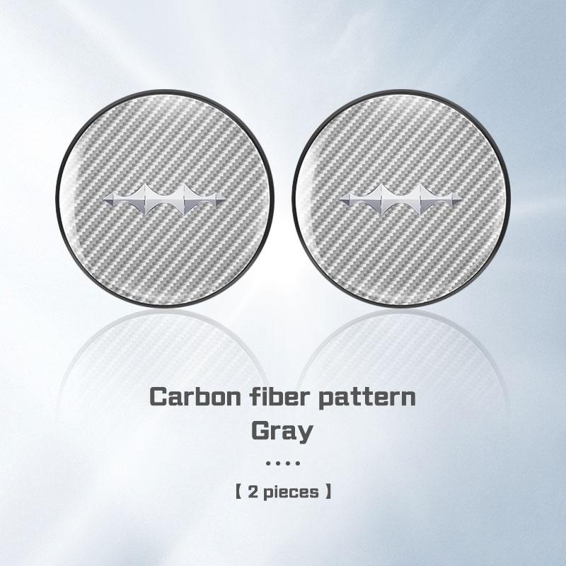 2Pcs Carbon Fiber Car Coaster Water Cup Mat For BYD Formula Leopard 5 Titanium 3 7 2026 Leopard 7 8 Anti-slip Pads Accessories