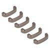 20 Sets Bridge Buckle Curved Square Zinc Alloy Metal for Leathercraft 19x6x7mm with PH Screw Black