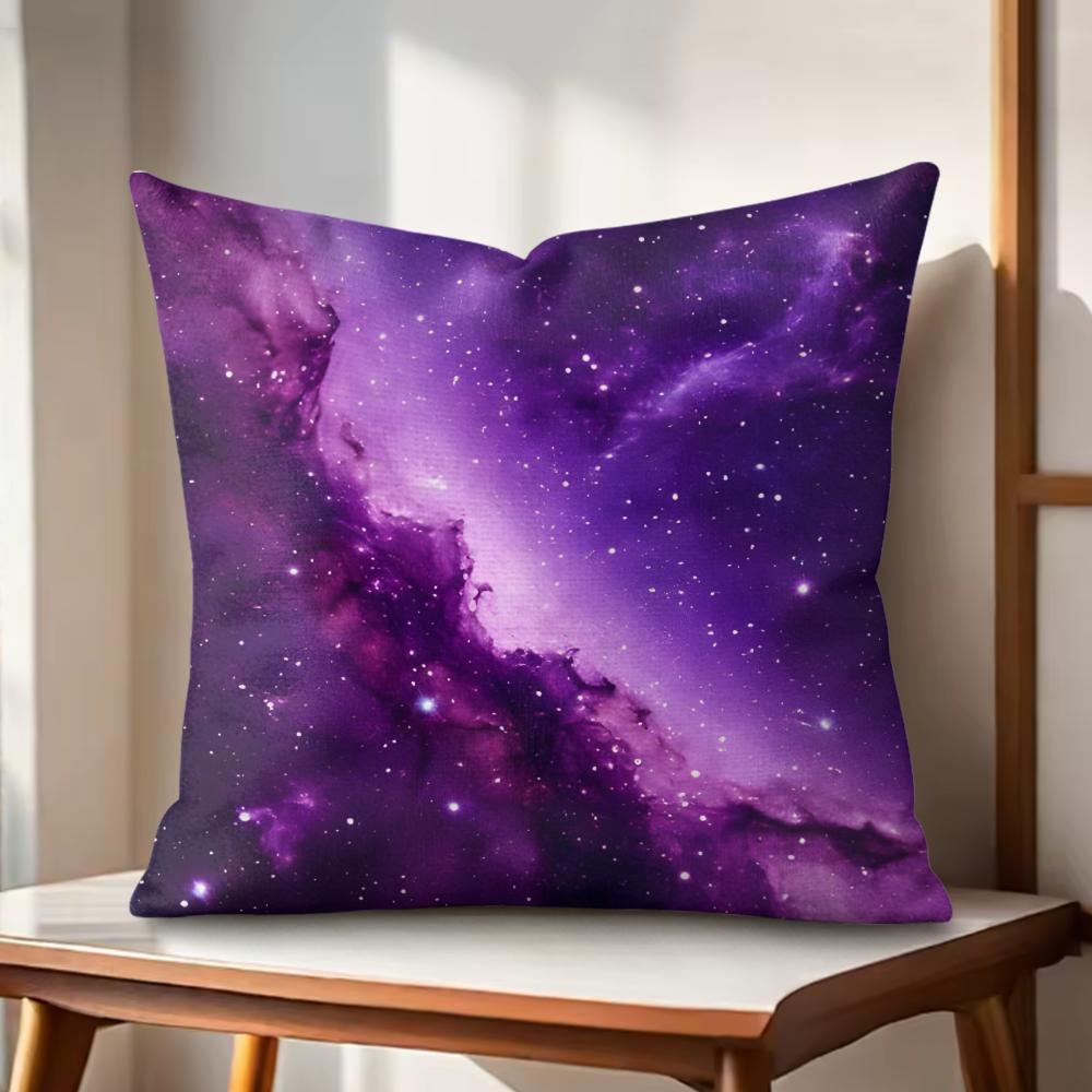 Starry Sky Cushion Cover Natural Linen Organic Fabric DoubleSided Printing Couch Pillow Covers Home Decor Gift