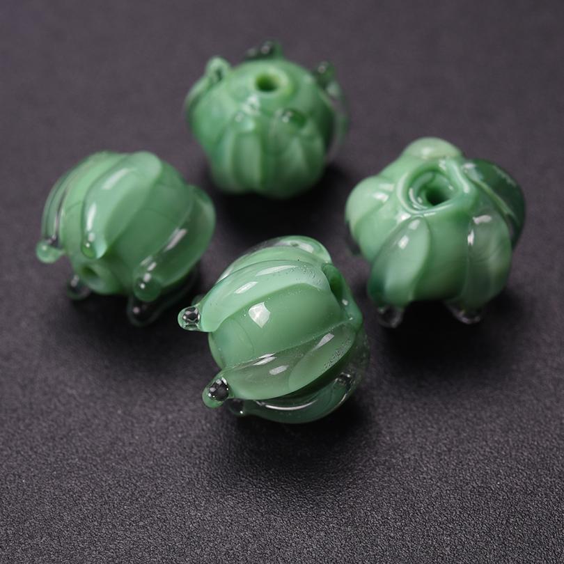 6pcs/Lot Animal Dragonfly Bee Butterfly Glass Beads For Jewelry Making Supplies Cactus Flower Spacer Bead Diy Accessories Bulk