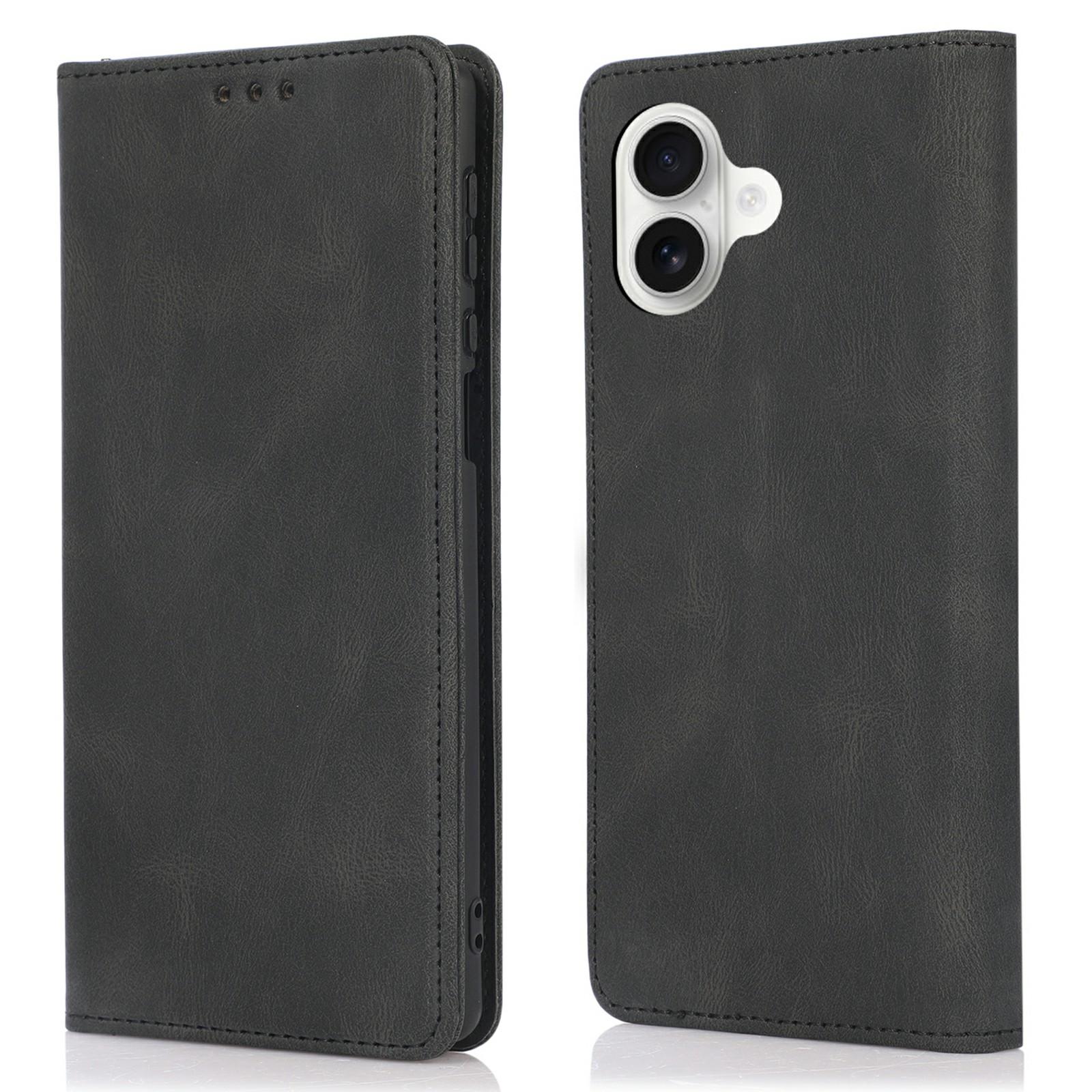 

For iPhone 17 Case Wallet Magnetic Closing Leather Flip Phone Cover Black