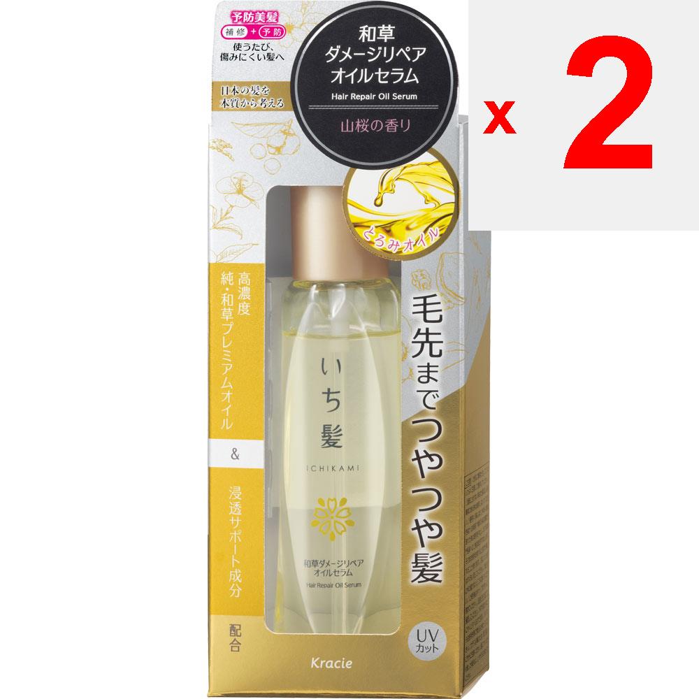 Kracie Serum naprawcze Ichihair Waso Damage Repair Oil 60 ml Kuracje pielęgnacyjne Ichikami Out-bath W przypadku włosów półdługich rozprowadź około 3-4 naciśnięć odpowiedniej ilości
