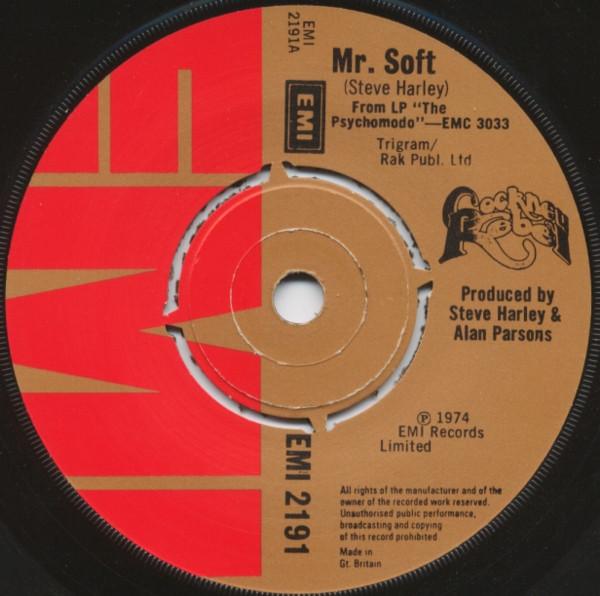 

7inch Record COCKNEY REBEL - Mr. Soft EMI2191 EMI 1974 UK Rock Used