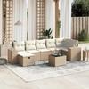 VidaXL Garden Lounge Set with Cushions 8 Pcs, Patio Sofas, Patio Furniture Set, Outdoor Furniture, Beige 3264444