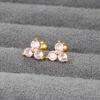 Korean Earrings Geometric Triangle Color Piercing Ear Stud Ximang Seller in Europe and America Mini Bone Studs Simple