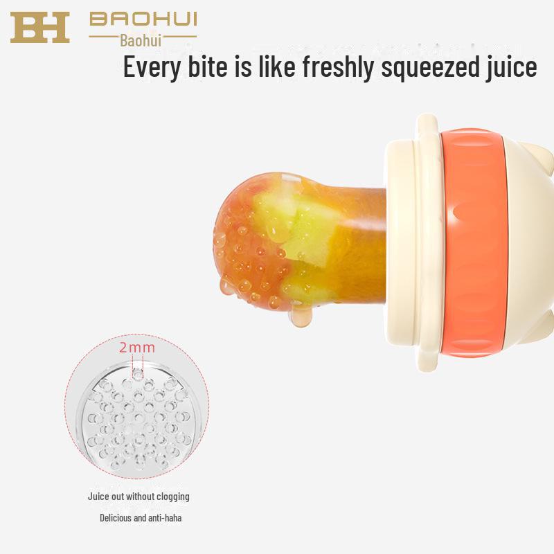 Baby Fruit & Veggie Teething Tool: Juicer & Chew Bag