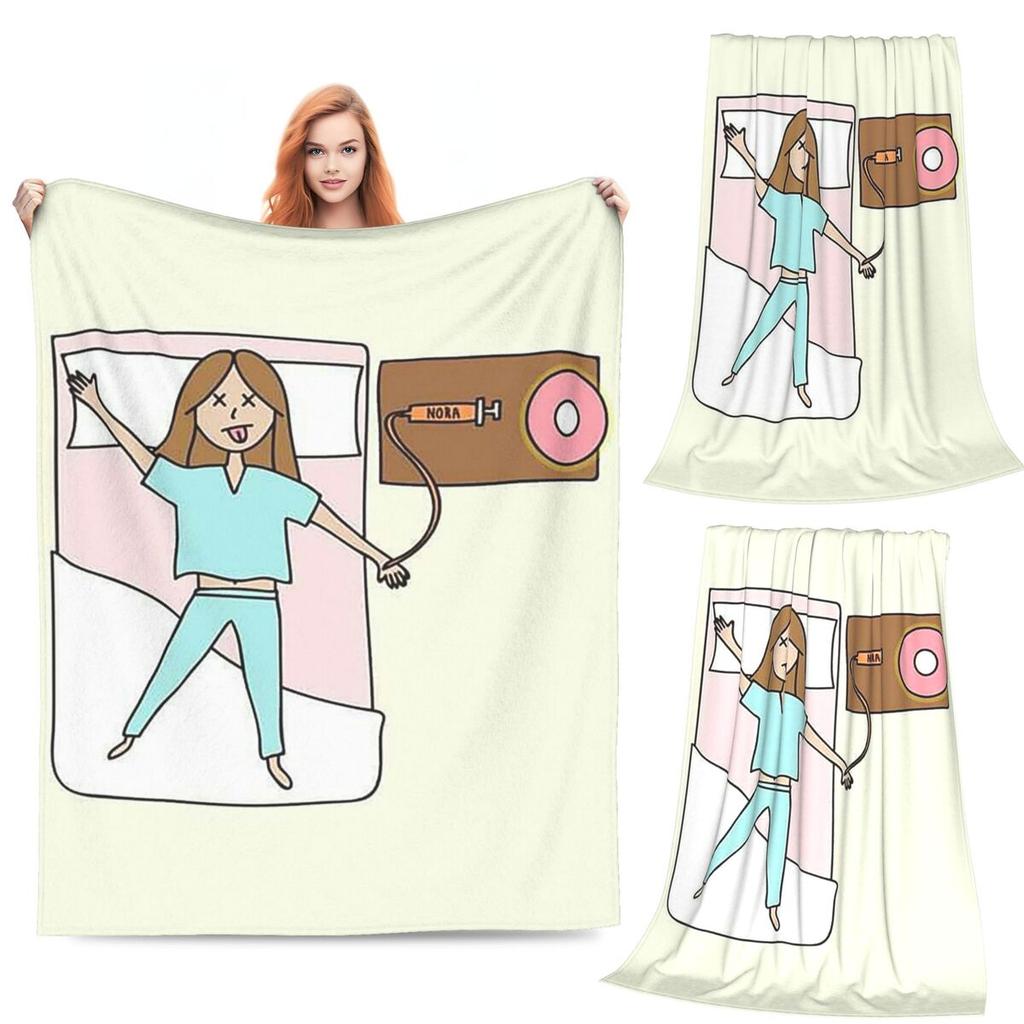 Doctor Nurse Enfermera En Apuros Merch Blanket Soft Warm Flannel Throw Blanket Bedding for Living room Picnic Travel Home Sofa