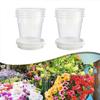 Transparent Orchid Flower Pot Clear Orchid Pot Built-in Drainage Holes Monitor Root Growth For Repotting Orchids