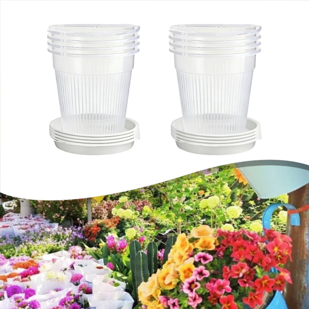 Transparent Orchid Flower Pot Clear Orchid Pot Built-in Drainage Holes Monitor Root Growth For Repotting Orchids
