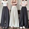 Damen Hose Hohe Taille Verstellbarer Kordelzug Oversized Weites Bein Hosen Einfarbige Glitzer Design Freizeithose