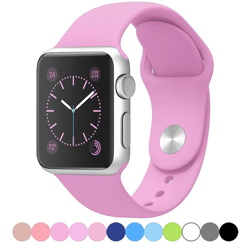 Apple Silicone Strap for Apple Watch Series 1-9/SE, Classic Sports Band