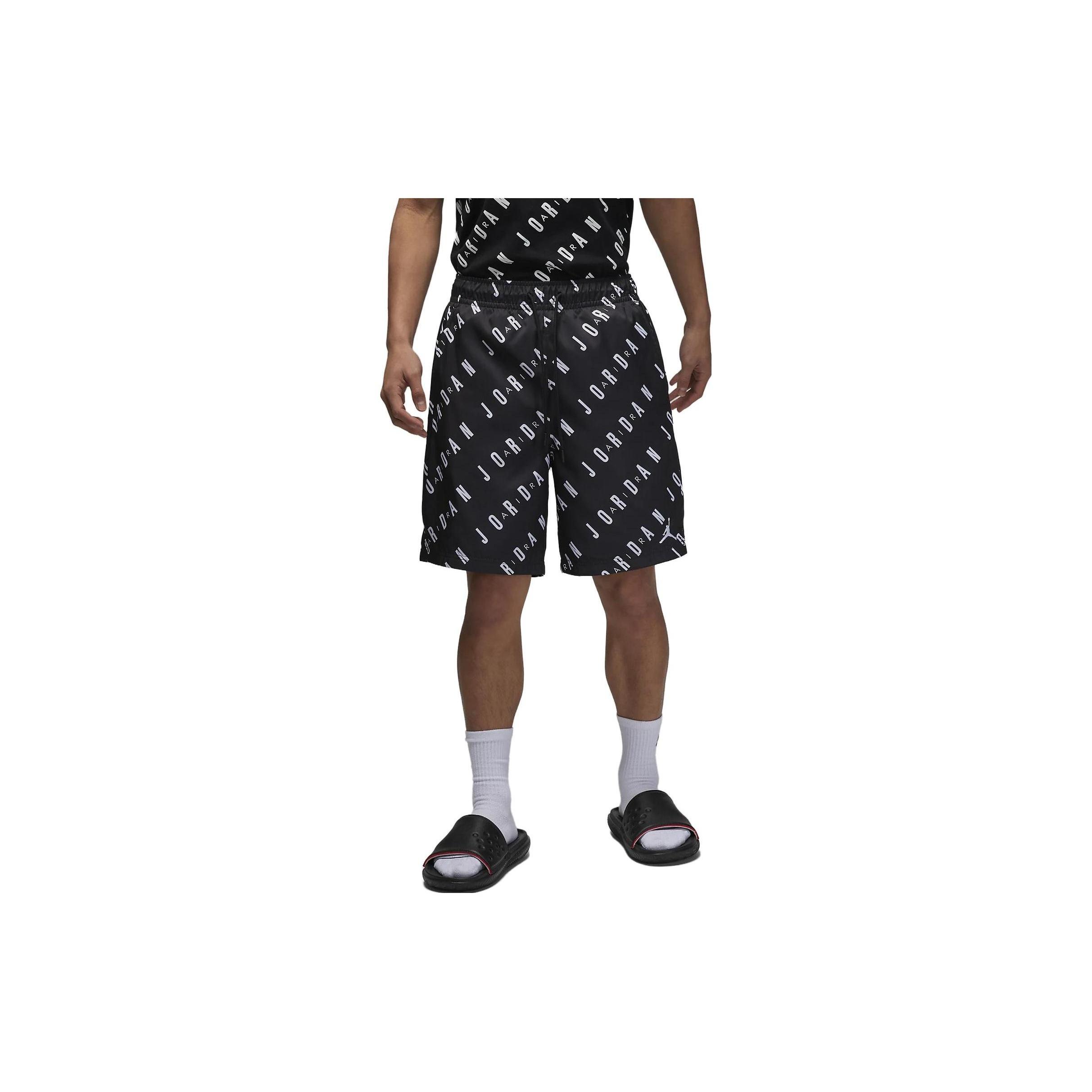 Air Jordan Essentials Poolside Shorts  Black White  Men s DX9674-010 XL